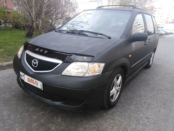 2002 Mazda MPV II (LW), чёрный, 249000 рублей