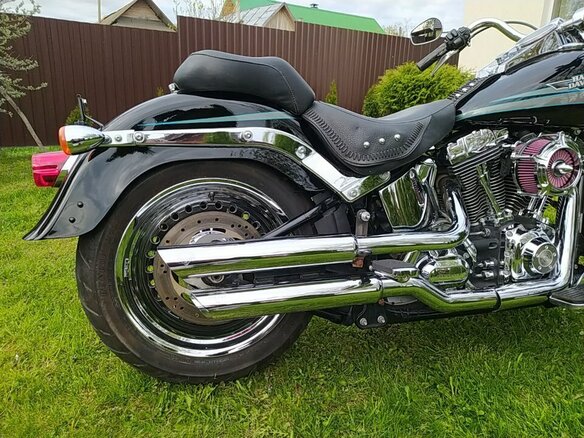 2009 Harley-Davidson Fat Boy, чёрный, 780000 рублей - вид 13