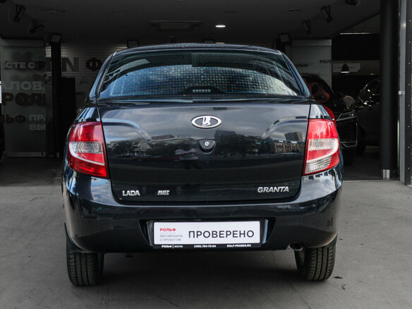 2013 Lada (ВАЗ) Granta I, чёрный, 410000 рублей - вид 4