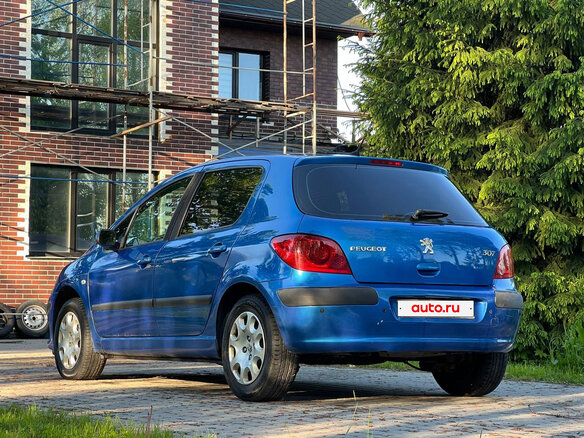 2007 Peugeot 307 I Рестайлинг, синий, 300000 рублей - вид 2