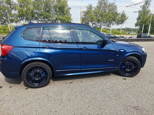 2012 BMW X3 28i xDrive II (F25), синий, 1900000 рублей - вид 4