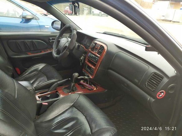2006 Hyundai Sonata ТагАЗ IV (EF) Рестайлинг, синий, 250000 рублей - вид 10