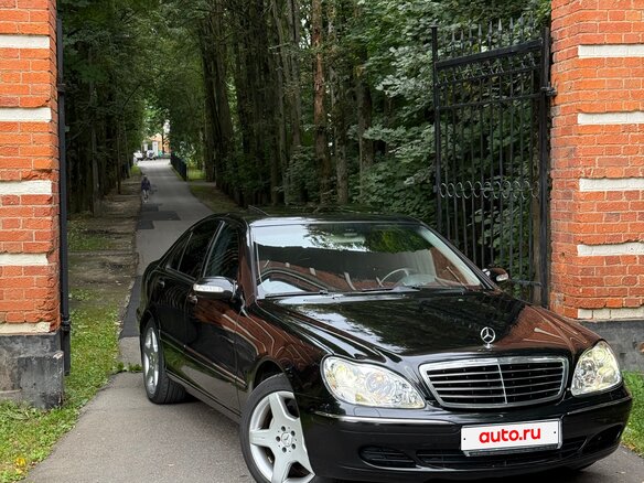 2003 Mercedes-Benz S-Класс 350 IV (W220) Рестайлинг, чёрный, 990000 рублей - вид 1