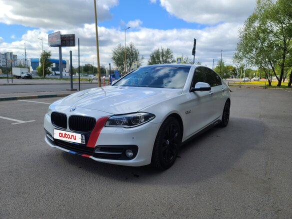 2016 BMW 5 серии 520d VI (F10/F11/F07) Рестайлинг, белый, 2950000 рублей