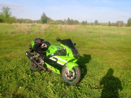 2002 Kawasaki ZX-7 Ninja, зелёный, 230000 рублей, вид 2