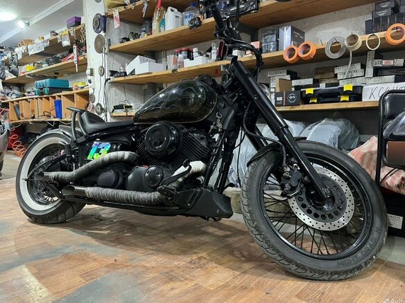 1997 Yamaha XVS400 Drag Star, чёрный, 600000 рублей - вид 6