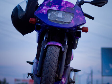 2007 Kawasaki GPZ 500, фиолетовый, 300000 рублей, вид 5