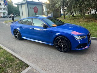 2015 Audi A7 I (4G) Рестайлинг, синий, 4700000 рублей, вид 4