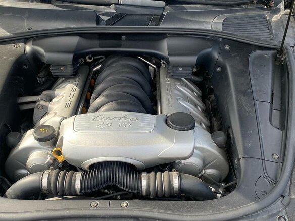 2006 Porsche Cayenne Turbo I (955), чёрный, 1100000 рублей - вид 6
