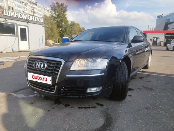 2008 Audi A8 II (D3) Рестайлинг 2, чёрный, 860000 рублей