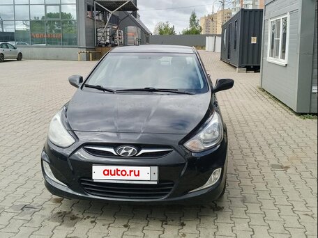 2012 Hyundai Solaris I, чёрный, 810000 рублей, вид 1