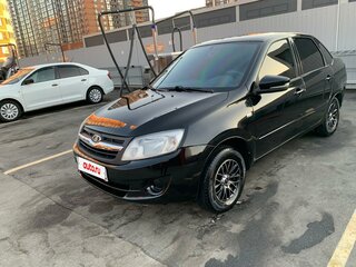 2013 Lada (ВАЗ) Granta I, чёрный, 450000 рублей, вид 2