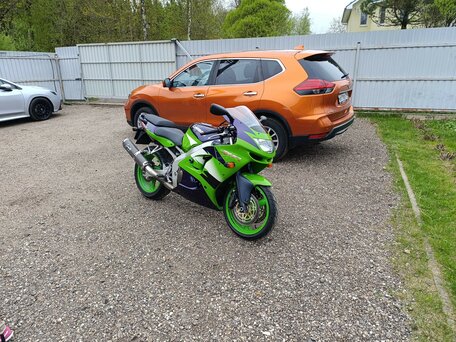 1998 Kawasaki ZX-6R Ninja, зелёный, 310000 рублей, вид 1