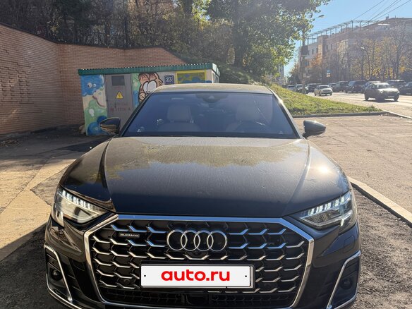 2022 Audi A8 Long 50 TDI IV (D5) Рестайлинг, чёрный, 12500000 рублей - вид 2