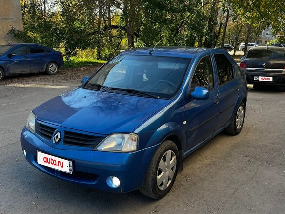 2006 Renault Logan I, синий, 185000 рублей - вид 1