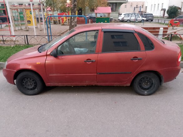 2007 Lada (ВАЗ) Kalina I, красный, 115000 рублей - вид 4
