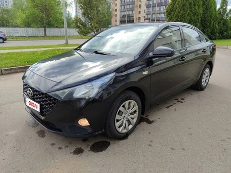 2020 Hyundai Solaris II Рестайлинг, чёрный, 1230000 рублей, вид 3