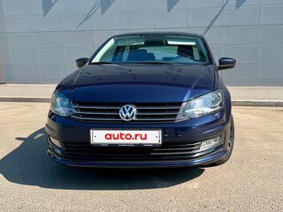 2016 Volkswagen Polo V Рестайлинг, синий, 880000 рублей, вид 2