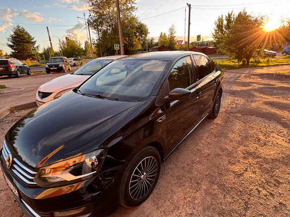 2016 Volkswagen Polo V Рестайлинг, чёрный