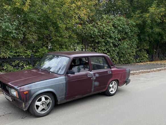 2006 Lada (ВАЗ) 2107, красный, 120000 рублей - вид 4