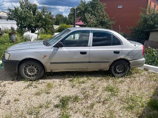 2002 Hyundai Accent II, серебристый, 100000 рублей, вид 4