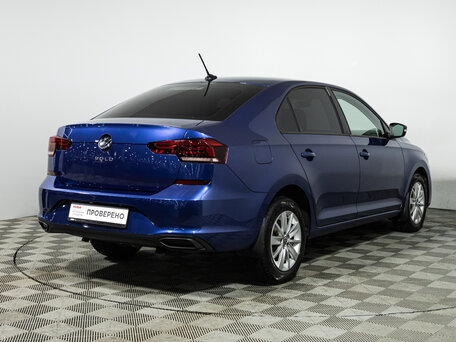 2021 Volkswagen Polo VI, синий, 1490900 рублей, вид 5