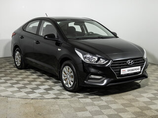 2018 Hyundai Solaris II, чёрный, 999700 рублей, вид 3