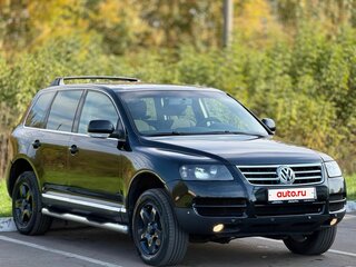 2005 Volkswagen Touareg I, чёрный, 600000 рублей, вид 4