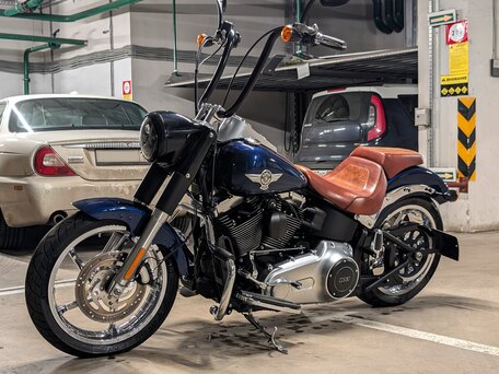 2012 Harley-Davidson Fat Boy, синий, 1280000 рублей, вид 5