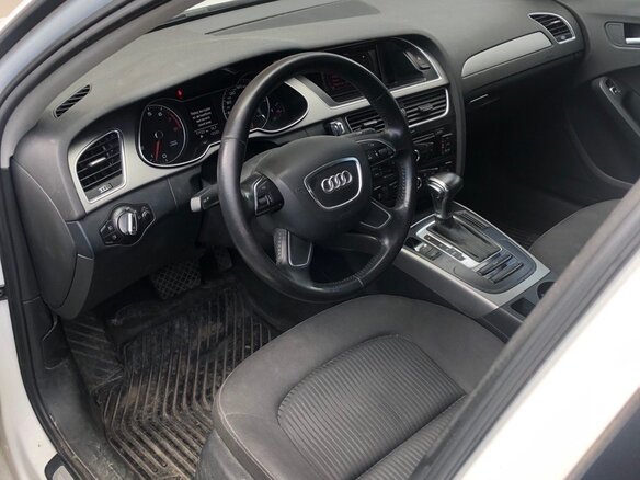 2014 Audi A4 IV (B8) Рестайлинг, белый, 1500000 рублей - вид 4