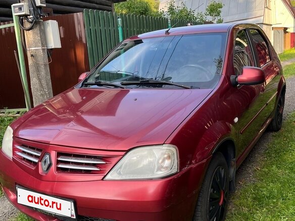 2008 Renault Logan I, красный, 350000 рублей