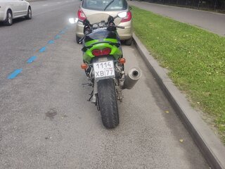2001 Kawasaki ZX-9R Ninja, зелёный, 415000 рублей, вид 4