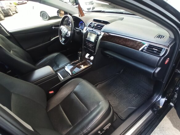 2015 Toyota Camry VII (XV50) Рестайлинг, чёрный, 1750000 рублей - вид 5