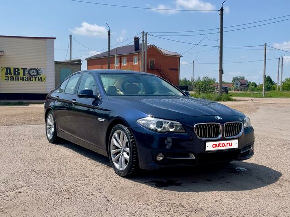 2015 BMW 5 серии 520d VI (F10/F11/F07) Рестайлинг, синий, 2700000 рублей - вид 7