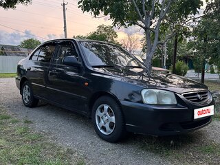 2007 Hyundai Accent ТагАЗ II, чёрный, 550000 рублей, вид 4
