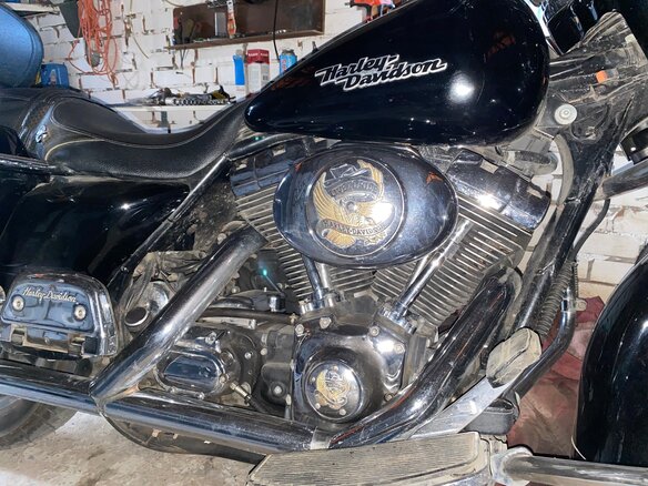 2002 Harley-Davidson Road King, серый, 750000 рублей - вид 13