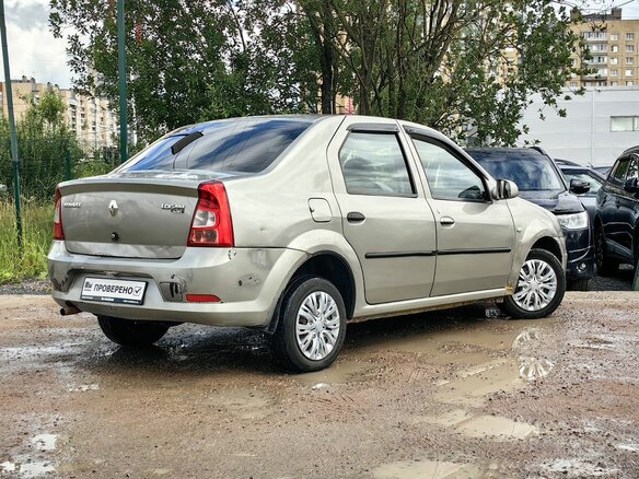 2012 Renault Logan I Рестайлинг, бежевый - вид 5