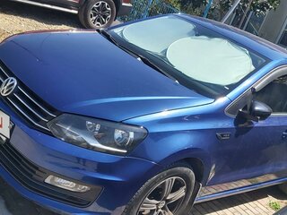 2017 Volkswagen Polo V Рестайлинг, синий, 1350000 рублей, вид 4