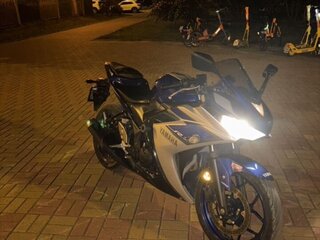 2015 Yamaha YZF-R3, синий, 430000 рублей, вид 3