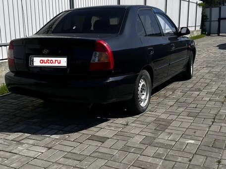 2008 Hyundai Accent ТагАЗ II, чёрный, 380000 рублей, вид 1