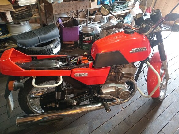 1988 Jawa 350/638, красный, 230000 рублей - вид 13