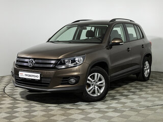 2014 Volkswagen Tiguan I Рестайлинг, коричневый, 1049585 рублей, вид 1