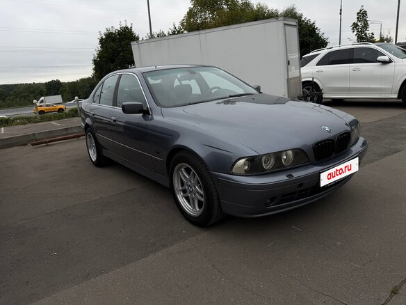 2002 BMW 5 серии 525i IV (E39) Рестайлинг, синий, 880000 рублей - вид 1