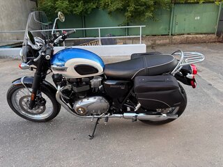 2018 Triumph Bonneville T100, синий, 799000 рублей, вид 2
