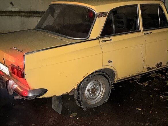 1963 Москвич 407, жёлтый