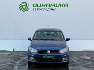 2018 Volkswagen Polo V Рестайлинг, синий, 1295000 рублей, вид 2