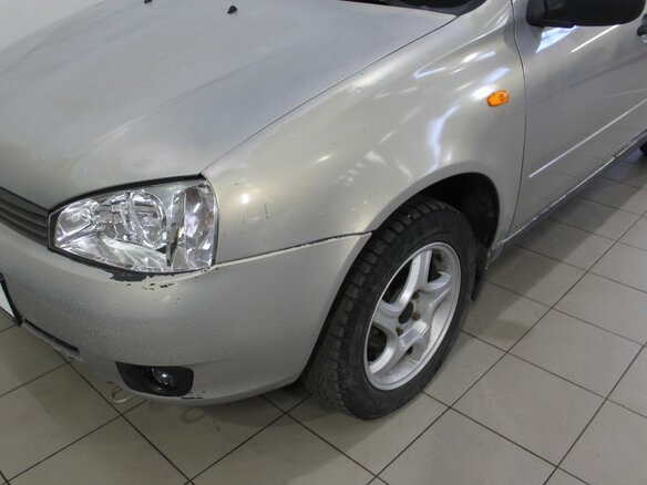 2007 Lada (ВАЗ) Kalina I, бежевый, 260000 рублей - вид 3