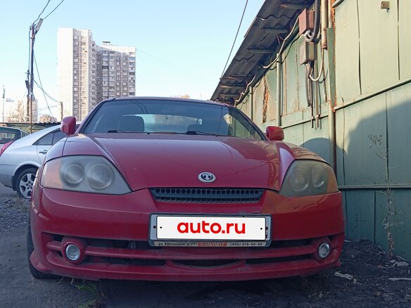 2002 Hyundai Tiburon II (GK), красный, 250000 рублей