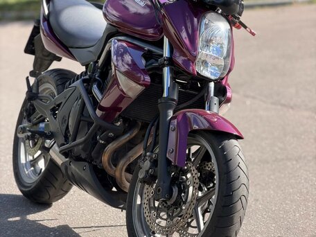 2006 Kawasaki ER-6N, фиолетовый, 350000 рублей, вид 3