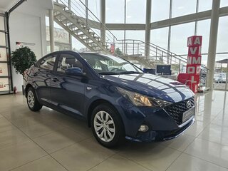 2021 Hyundai Solaris II Рестайлинг, синий, 1889000 рублей, вид 5